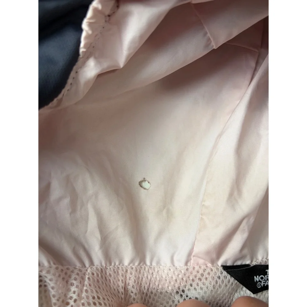 The North Face Girls DryVent Rain Jacket Gray Pink Size M 10/12 Waterproof